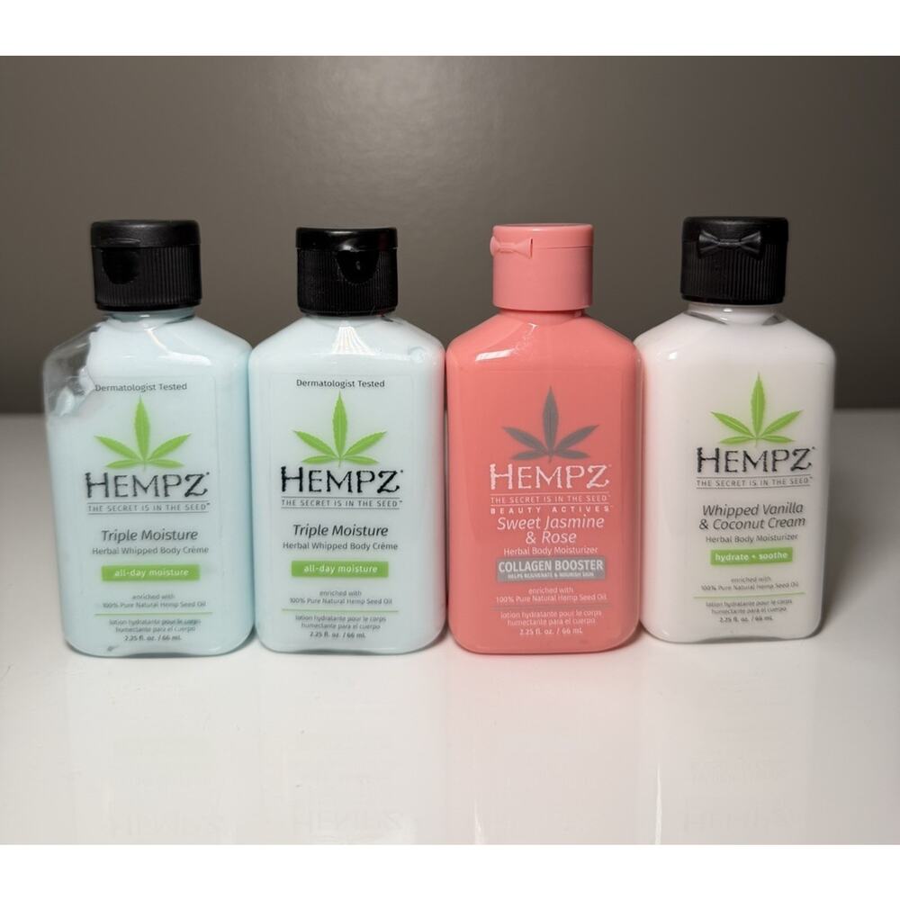 Set Of 4 Hempz Moisturizing Lotion New No Box